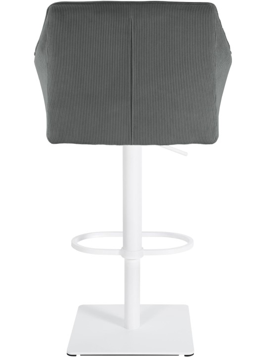 Banqueta alta Damaso W Cord, cinza