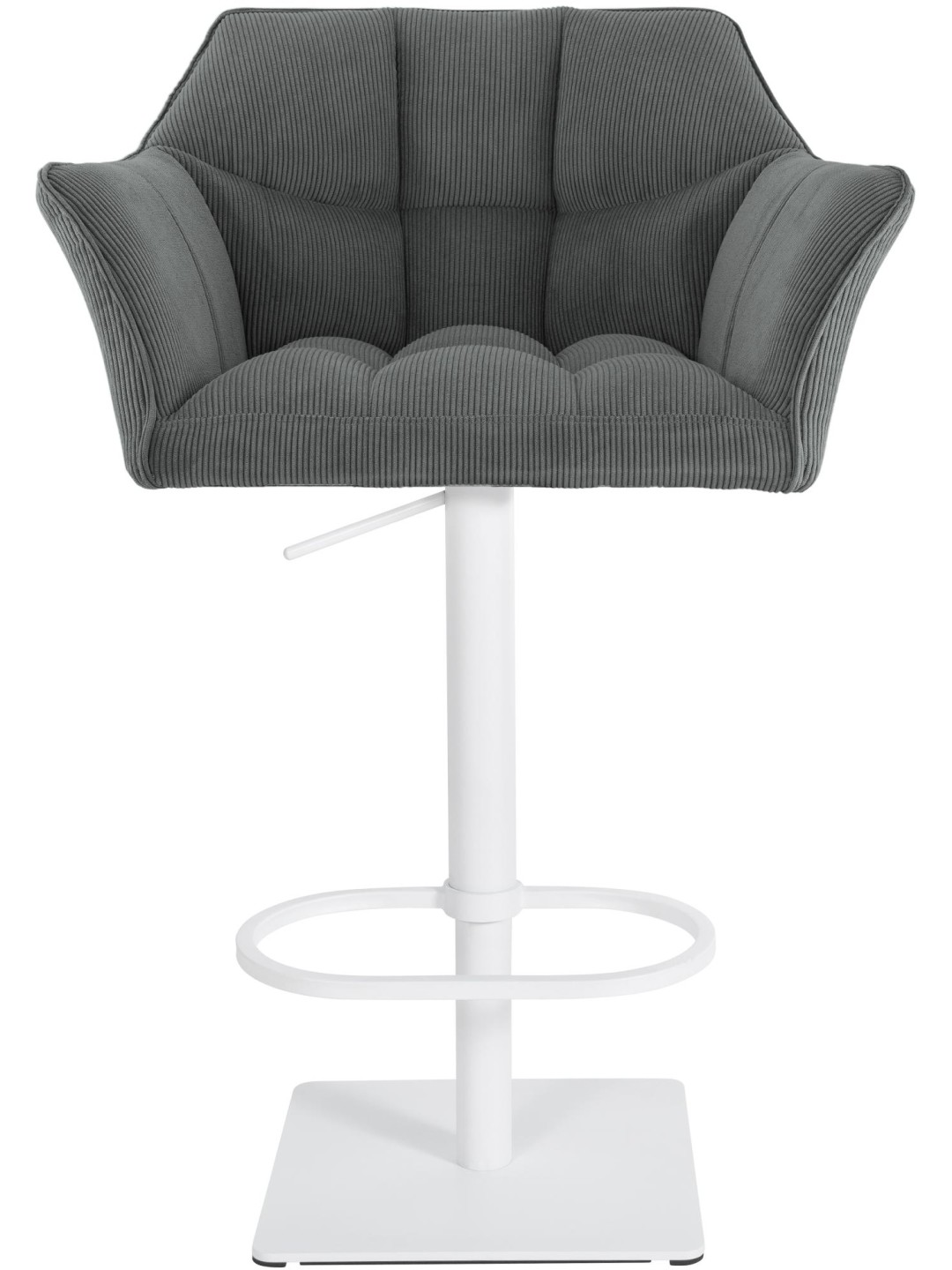 Banqueta alta Damaso W Cord, cinza