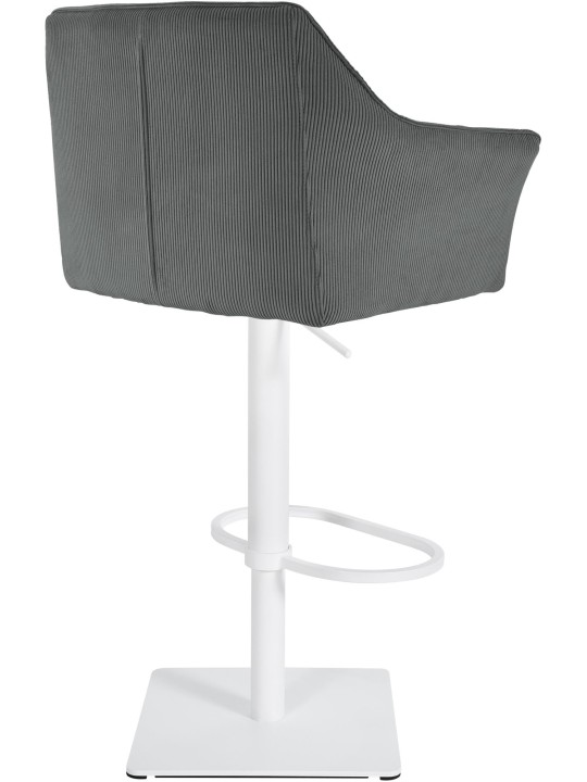Banqueta alta Damaso W Cord, cinza