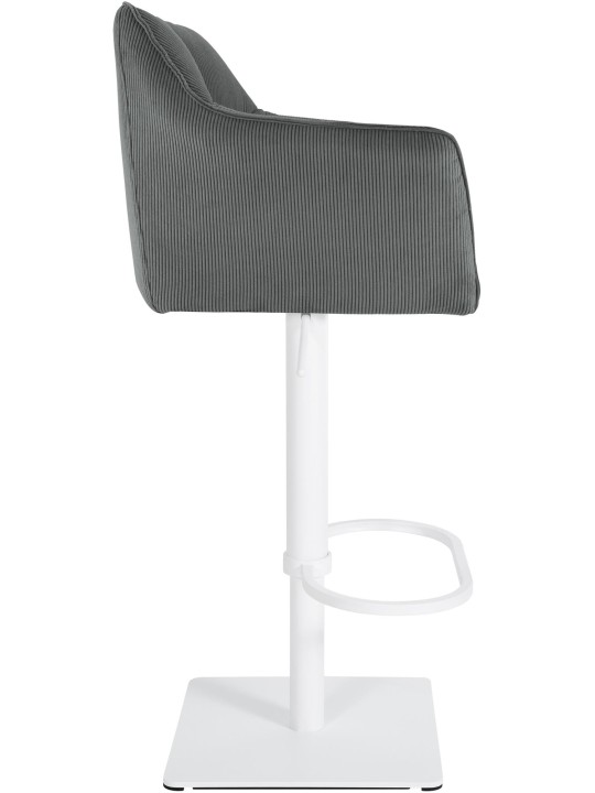 Banqueta alta Damaso W Cord, cinza
