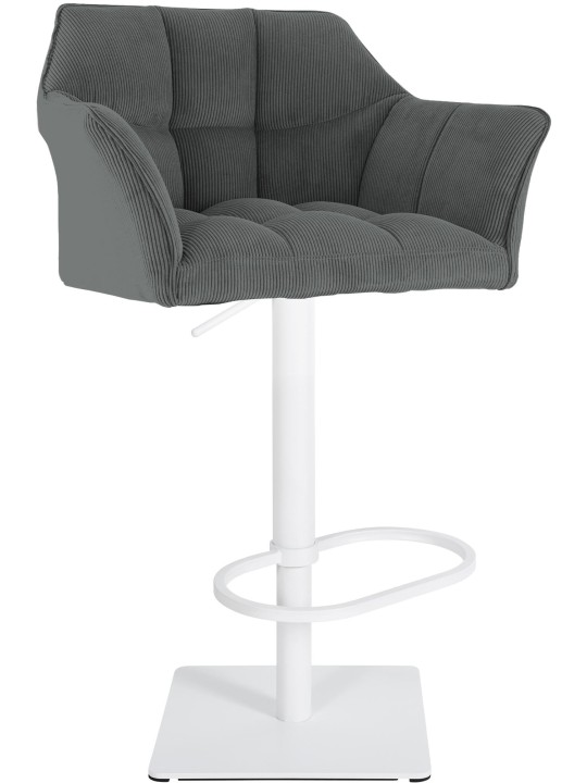 Banqueta alta Damaso W Cord, cinza
