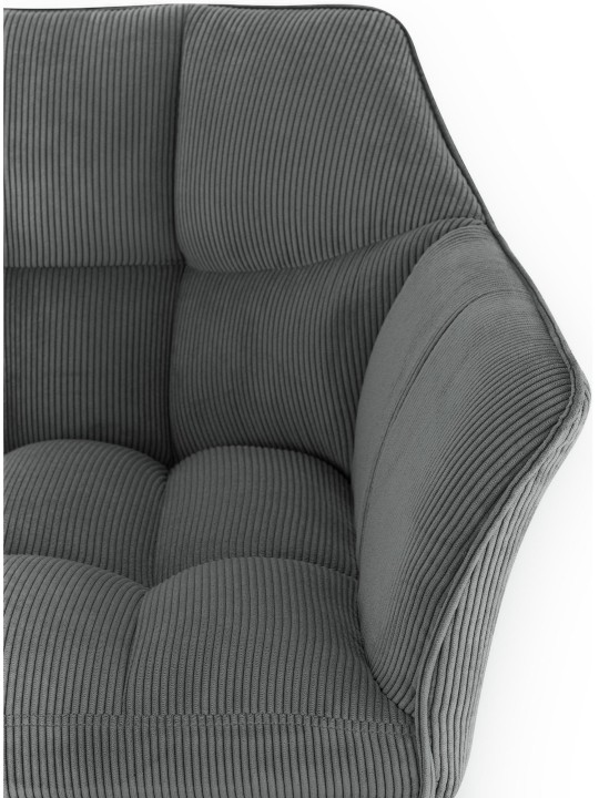 Banqueta alta Damaso W Cord, cinza