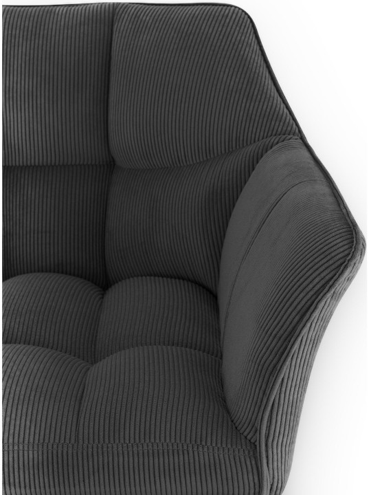 Banqueta alta Damaso W Cord, cinza escuro