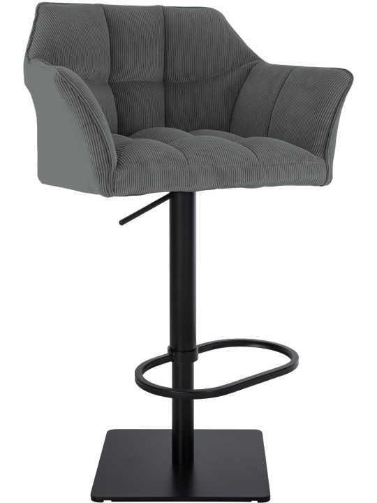 Banqueta alta Damaso B Cord, cinza