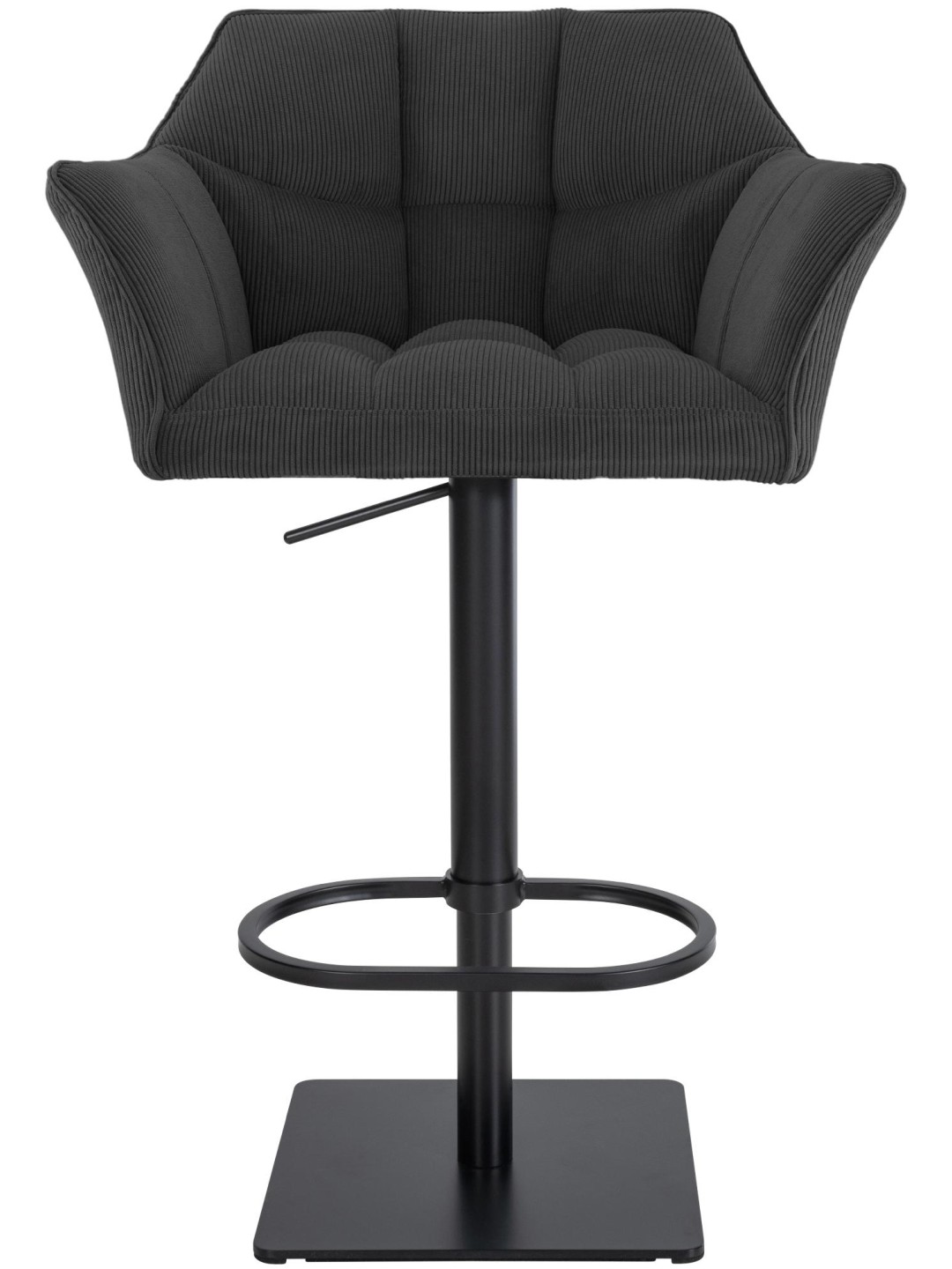 Banqueta alta Damaso B Cord, cinza escuro