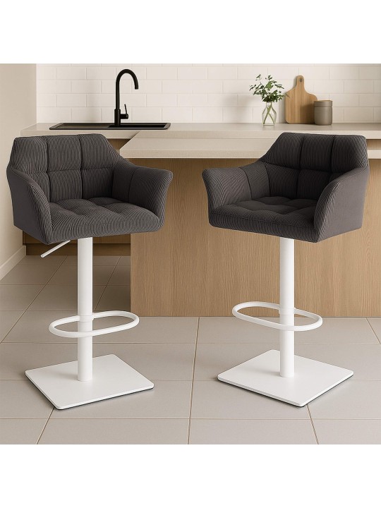 Banqueta alta Damaso W Cord, taupe