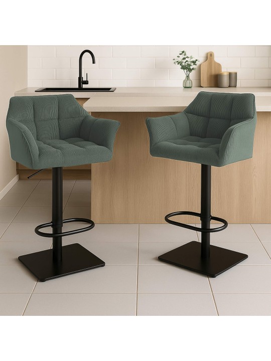 Banqueta alta Damaso B Cord, verde