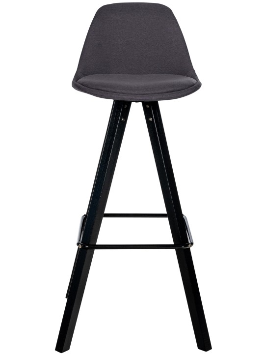 Conjunto de 2 bancos de bar em tecido Corbin quadrado, cinza escuro Conjunto de 2 bancos de bar em tecido Corbin quadrado, cinza escuro