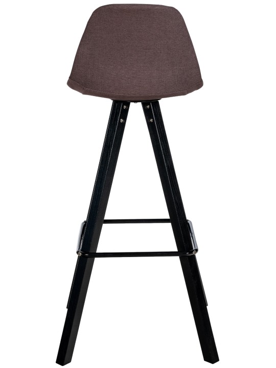 Conjunto de 2 bancos de bar em tecido Corbin quadrado, castanho