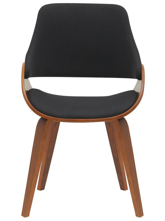 Conjunto de 2 cadeiras de jantar Vangale, nogueira/preto
