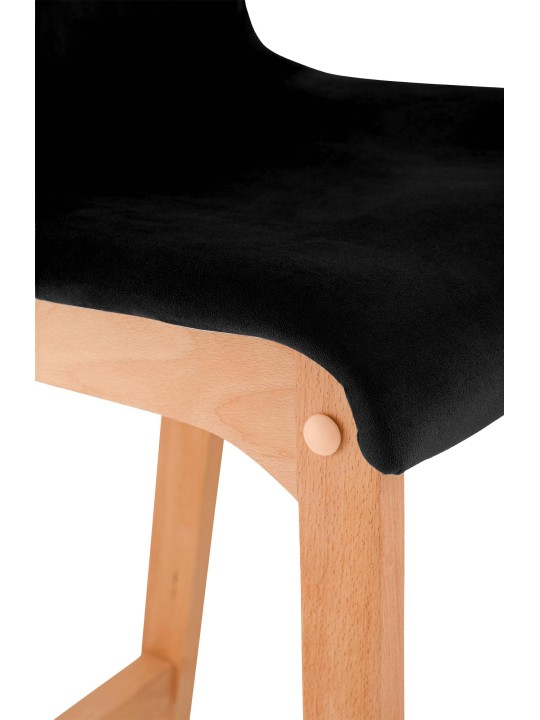 Banqueta alta Hoover Velvet Natura, preto Banqueta alta Hoover Velvet Natura, preto