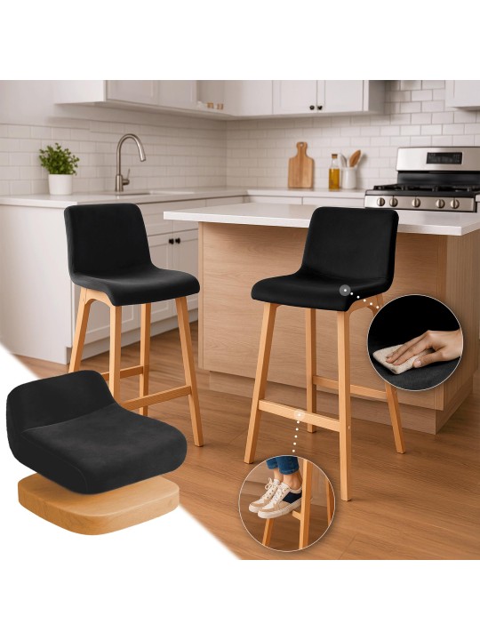 Banqueta alta Hoover Velvet Natura, preto Banqueta alta Hoover Velvet Natura, preto