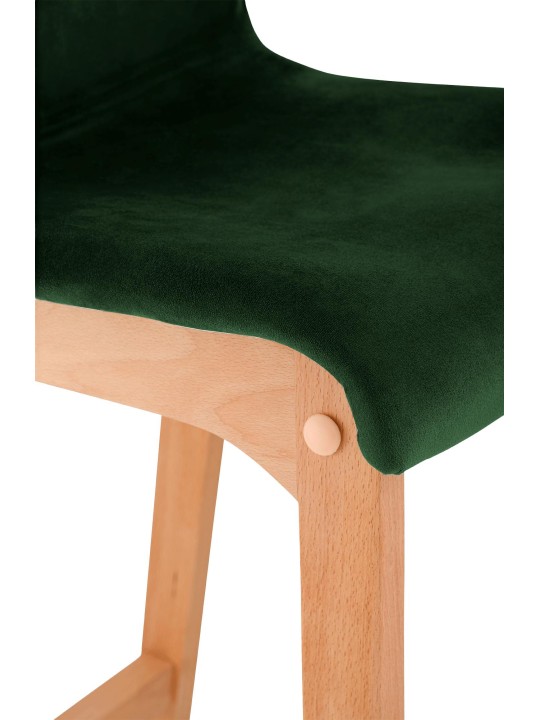 Banqueta alta Hoover Velvet Natura, verde