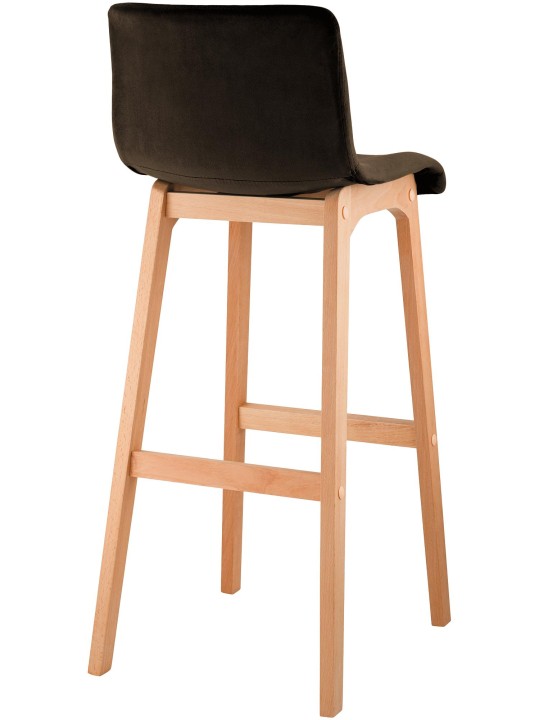 Banqueta alta Hoover Velvet Natura, castanho