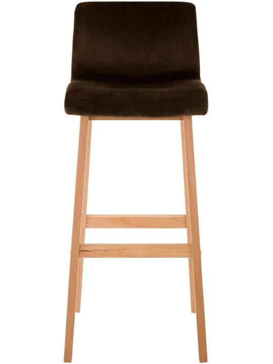 Banqueta alta Hoover Velvet Natura, castanho