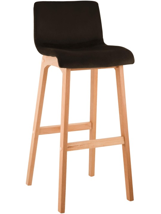 Banqueta alta Hoover Velvet Natura, castanho