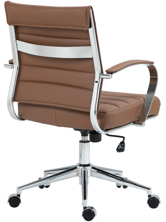 Cadeira de escritório Oakland couro verdadeiro, castanho claro