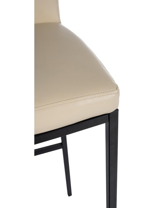 Conjunto de 2 bancos altos Freeport pele sintética B, creme