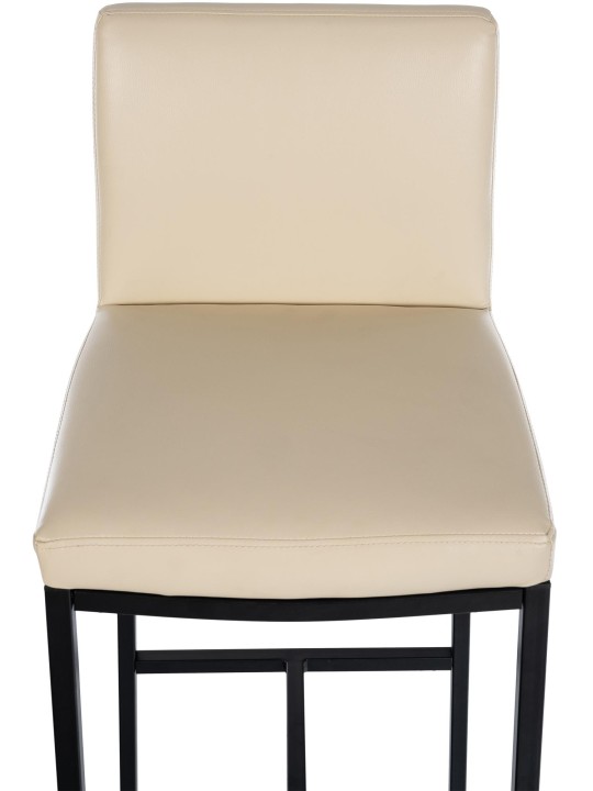 Conjunto de 2 bancos altos Freeport pele sintética B, creme