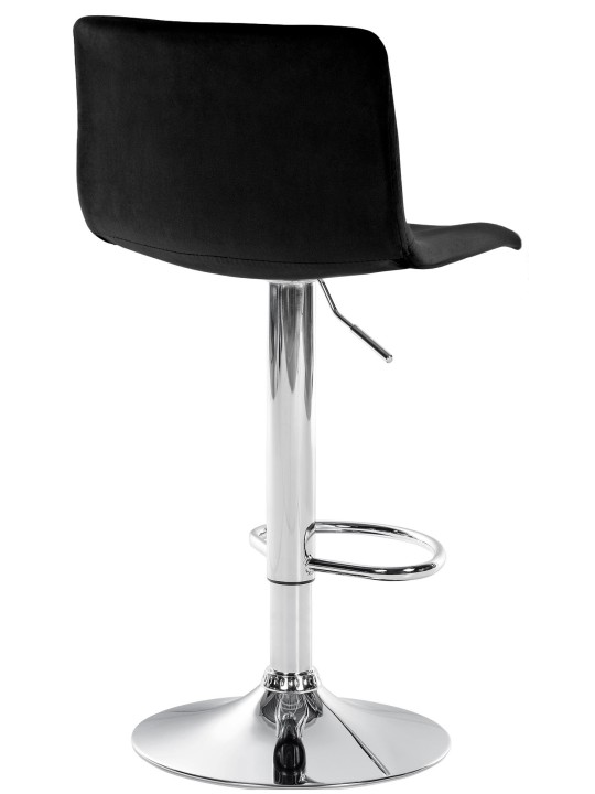 Banqueta alta Hoover veludo C, preto