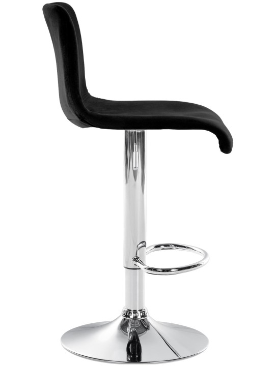 Banqueta alta Hoover veludo C, preto
