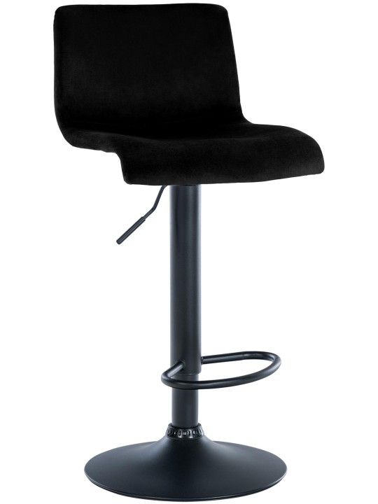 Banqueta alta Hoover veludo B, preto