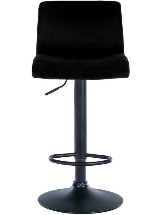 Banqueta alta Hoover veludo B, preto