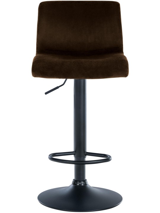 Banqueta alta Hoover veludo B, castanho