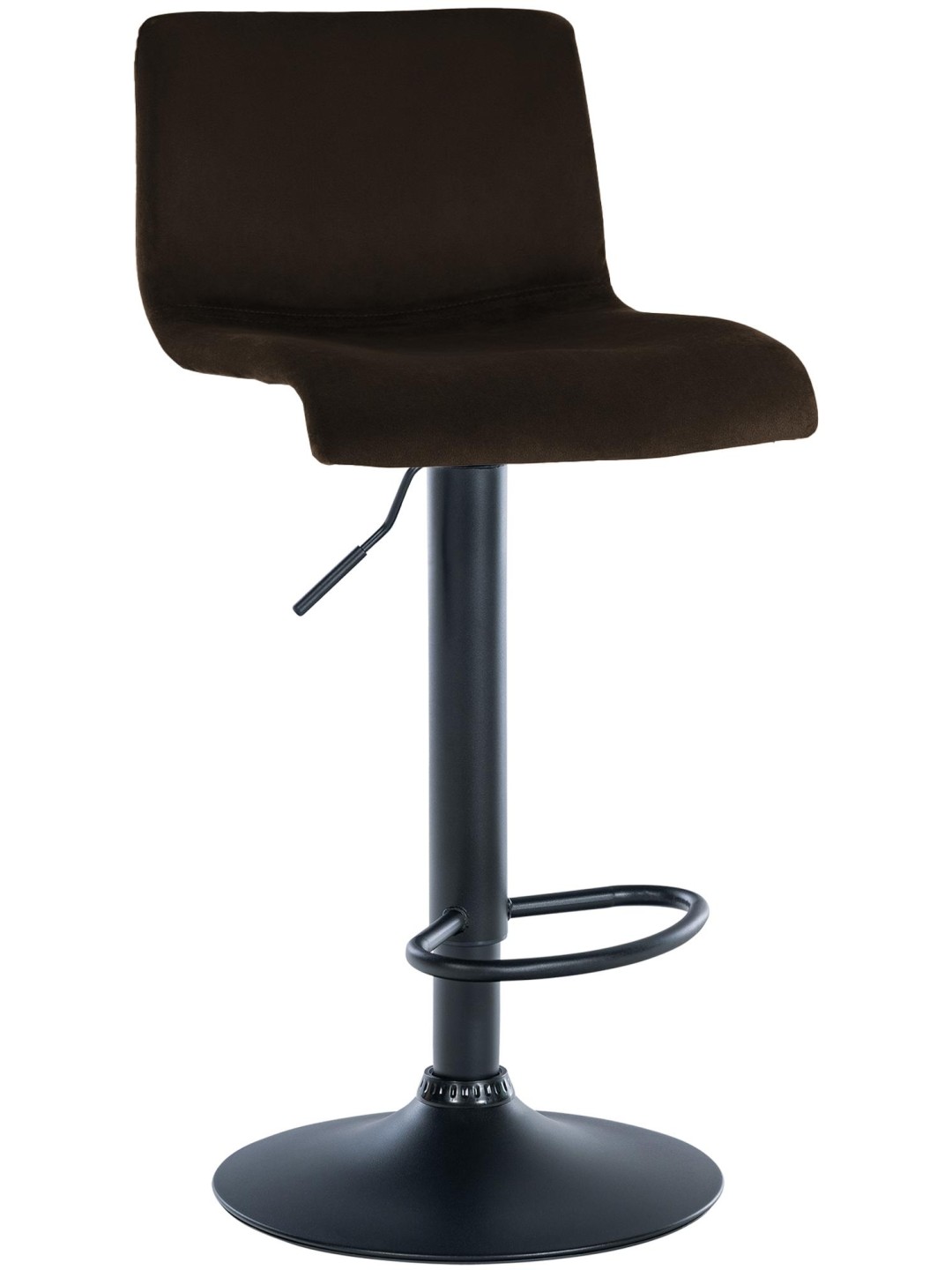 Banqueta alta Hoover veludo B, castanho