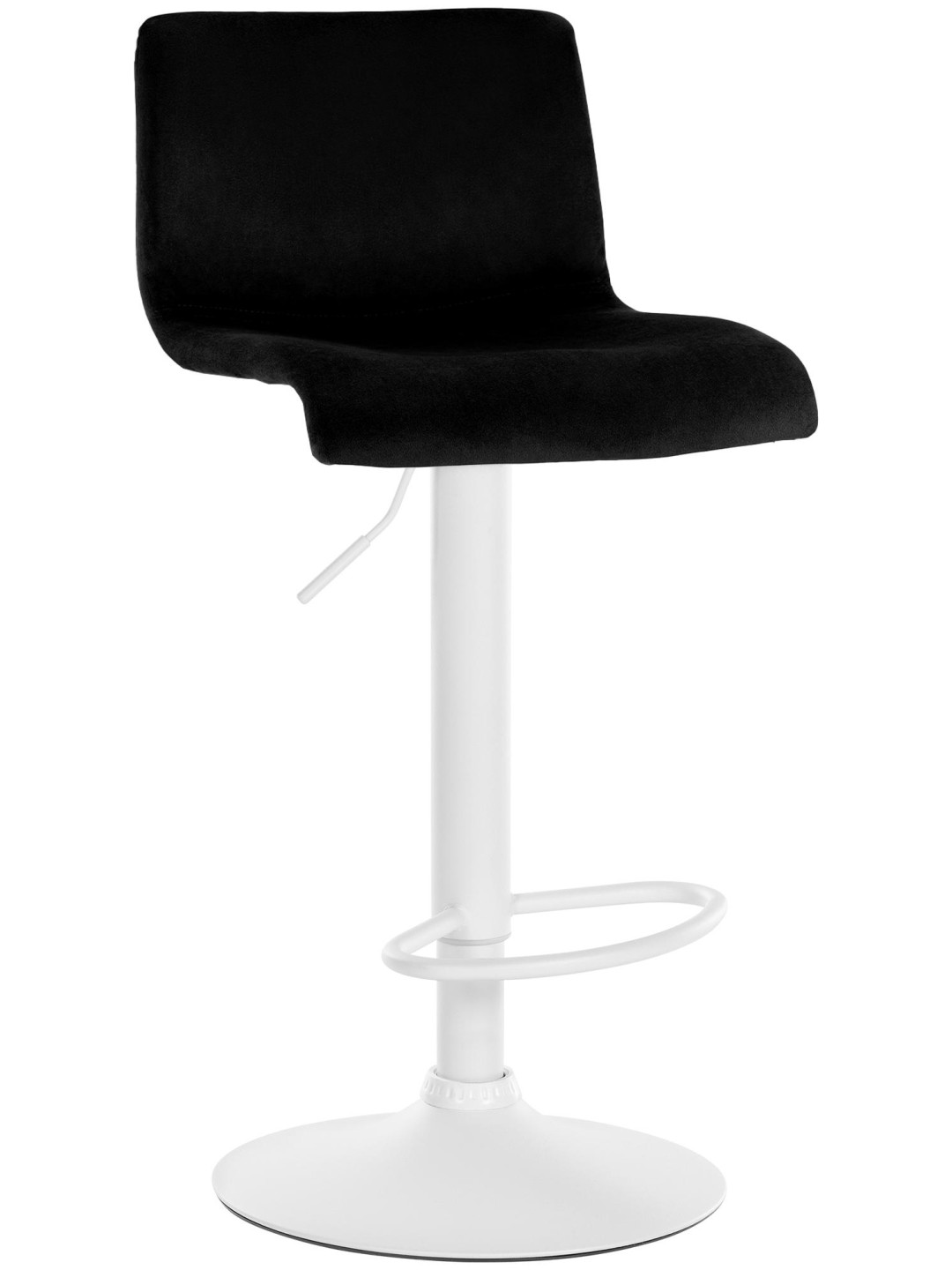 Banqueta alta Hoover veludo W, preto