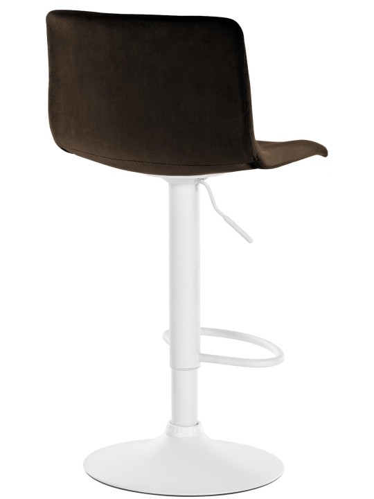 Banqueta alta Hoover veludo W, castanho