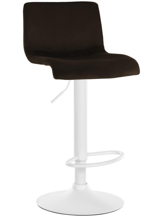 Banqueta alta Hoover veludo W, castanho