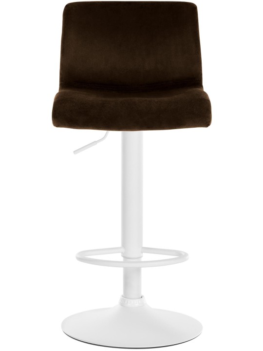 Banqueta alta Hoover veludo W, castanho