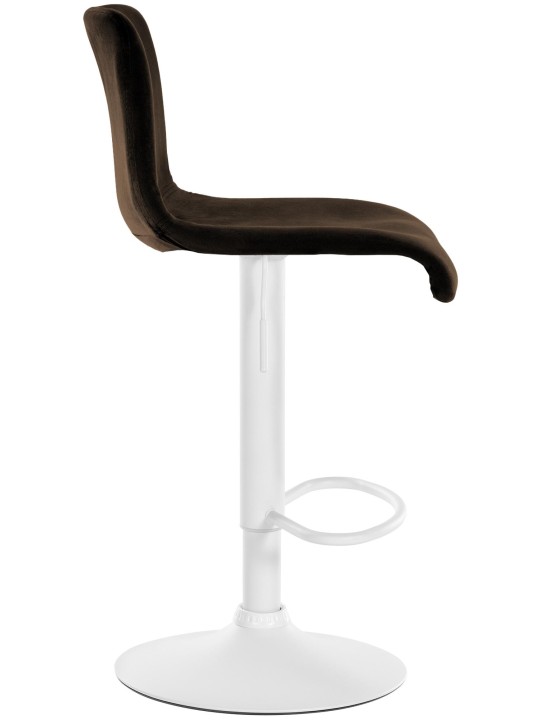 Banqueta alta Hoover veludo W, castanho
