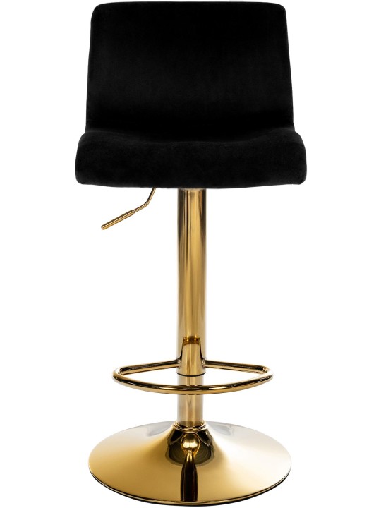Banqueta alta Hoover veludo G, preto