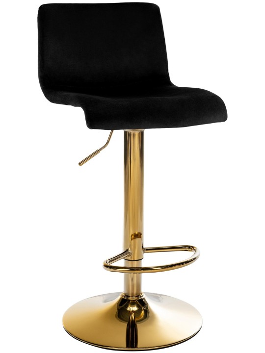 Banqueta alta Hoover veludo G, preto