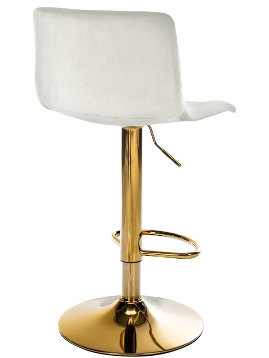 Banqueta alta Hoover veludo G, creme