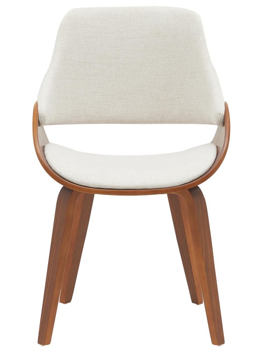 Conjunto de 2 cadeiras de jantar Vangale, nogueira/creme