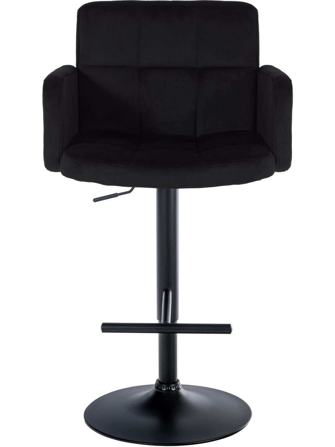 Conjunto de 2 bancos altos de veludo Los Angeles, preto