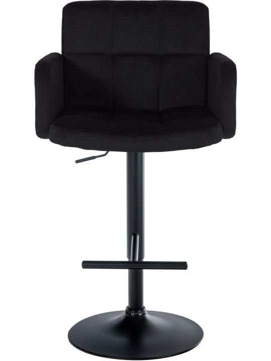 Conjunto de 2 bancos altos de veludo Los Angeles, preto