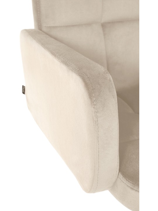 Conjunto de 2 bancos altos de veludo Los Angeles, creme