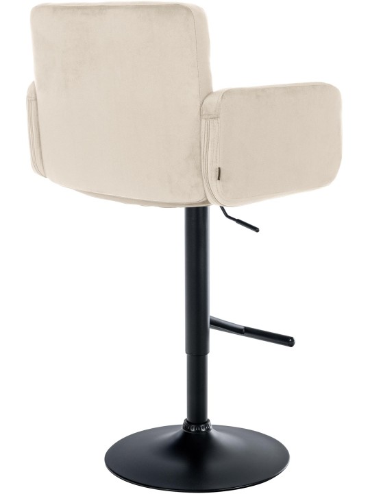 Conjunto de 2 bancos altos de veludo Los Angeles, creme