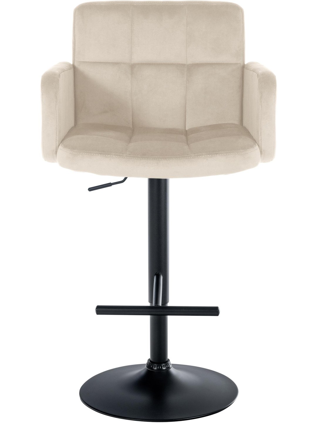 Conjunto de 2 bancos altos de veludo Los Angeles, creme