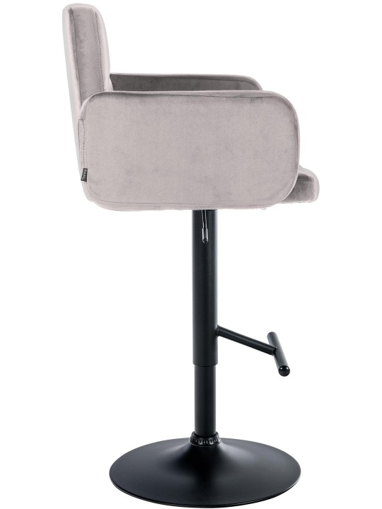 Conjunto de 2 bancos altos de veludo Los Angeles, cinza Conjunto de 2 bancos altos de veludo Los Angeles, cinza