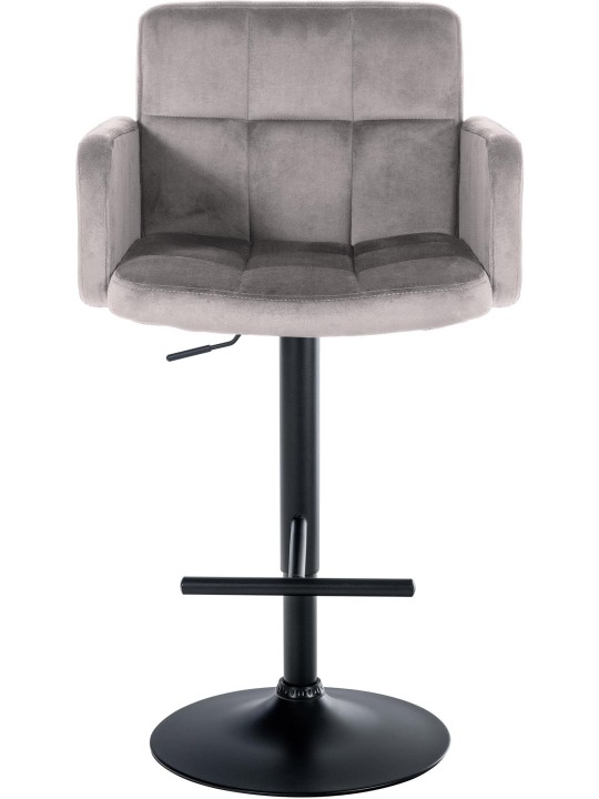 Conjunto de 2 bancos altos de veludo Los Angeles, cinza Conjunto de 2 bancos altos de veludo Los Angeles, cinza