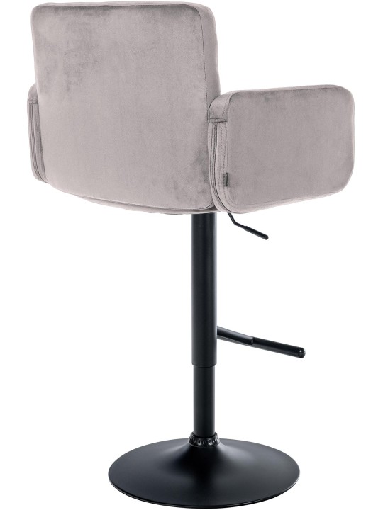 Conjunto de 2 bancos altos de veludo Los Angeles, cinza Conjunto de 2 bancos altos de veludo Los Angeles, cinza