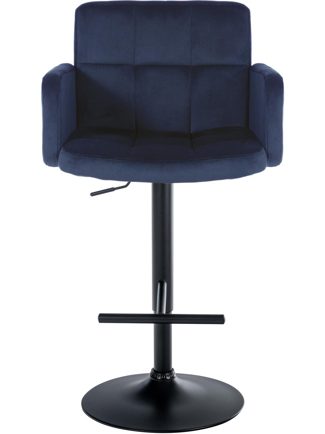 Conjunto de 2 bancos altos de veludo Los Angeles, azul