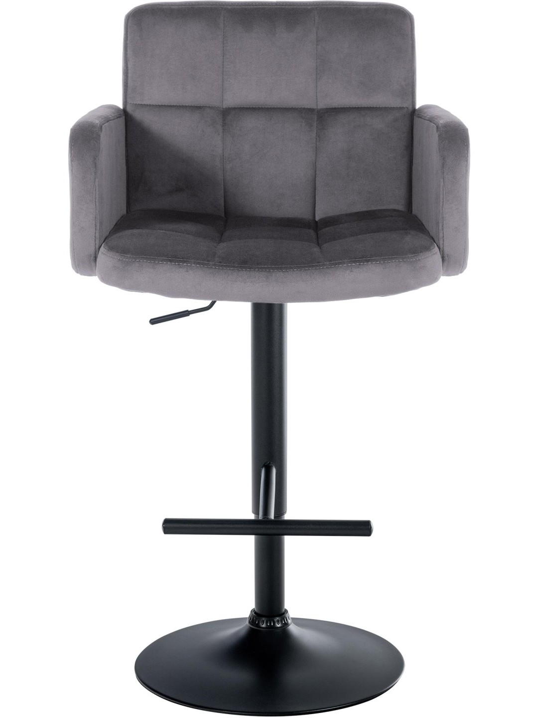 Conjunto de 2 bancos altos de veludo Los Angeles, cinza escuro