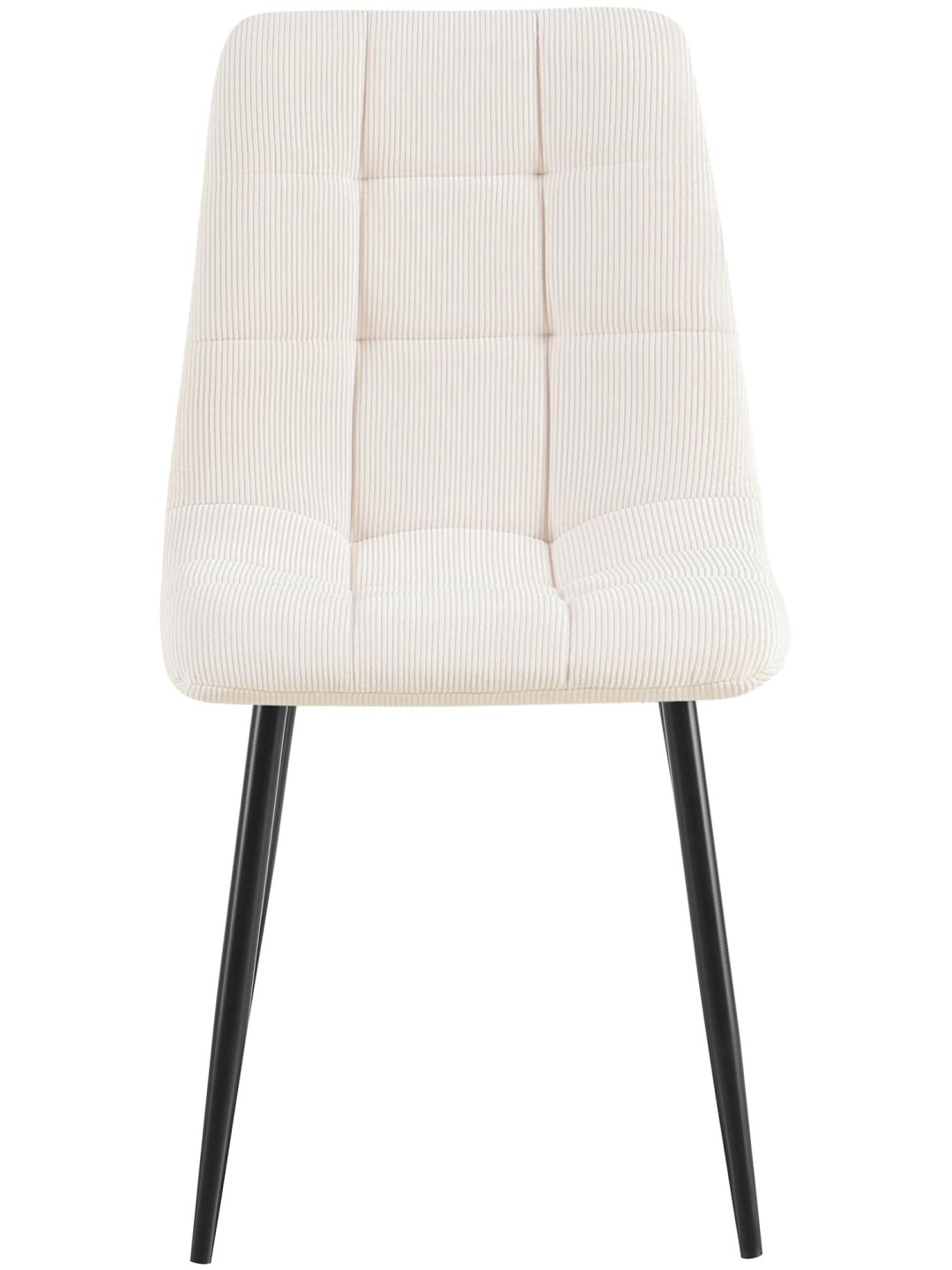 Conjunto de 2 cadeiras de jantar Antibes Cord, creme