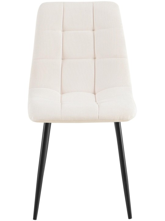 Conjunto de 2 cadeiras de jantar Antibes Cord, creme